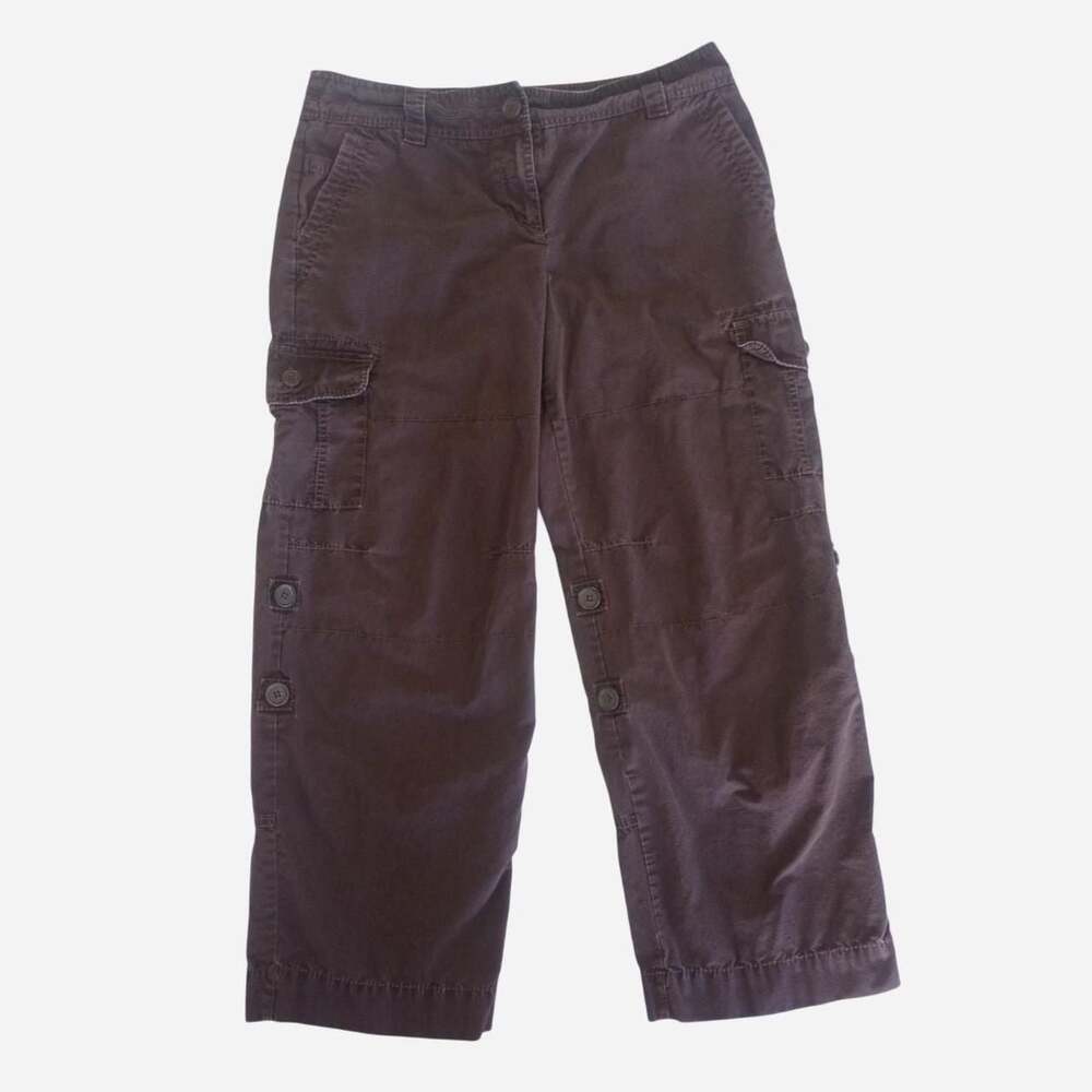 LOFT Marisa Petites Brown Cargo Utility Pants Size 8P